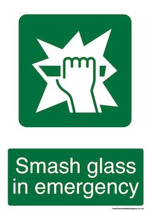 Home / ACM signs / Emergency signs / Smash glass in emergency