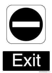 Home / ACM signs / Exit signs / Exit