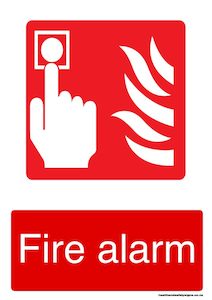 Workplace health and safety: Home / ACM signs / Fire signs / Fire alarm