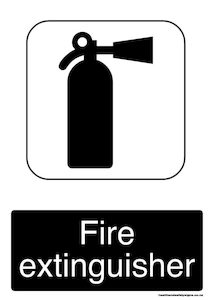 Home / ACM signs / Fire signs / Fire extinguisher black