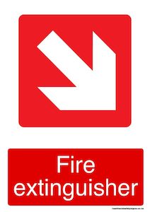 Home / ACM signs / Fire signs / Fire extinguisher down right