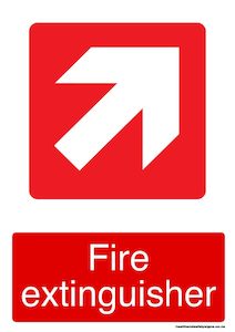 Home / ACM signs / Fire signs / Fire extinguisher top right