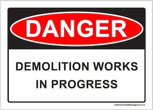 Home / ACM signs / Danger & Warning signs / Demolition Works In Progress Danger Sign