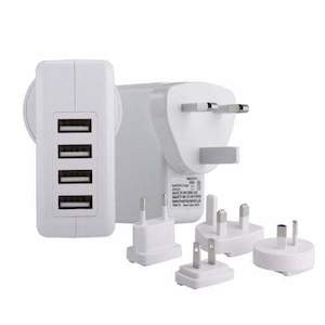 Xtreme 4 USB Port Charger with World Travel Adaptor