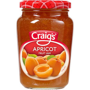 Craigs Fruit Jam Apricot Jar 375g