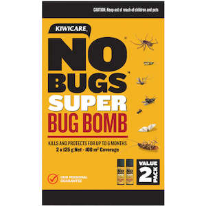 Kiwicare No Bugs Insect Control Super Bomb 2pk 250g