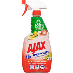 Ajax Spray N Wipe Multipurpose Spray Cleaner Antibacterial Apple Trigger 500mL