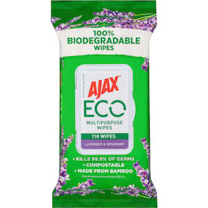 Household: Ajax Cleaning Wipes Antibacterial Lavender 110pack