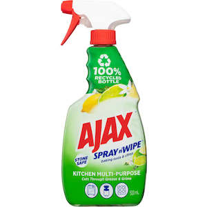 Ajax Spray N Wipe Kitchen Spray Cleaner Multipurpose Baking Soda Trigger 500mL