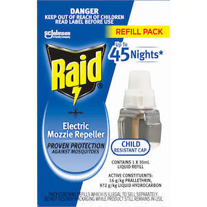 Raid Insect Control 45 Night Mozzie Refill 30mL