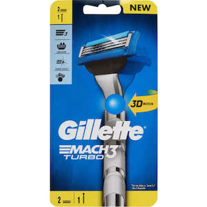 Health Body: Gillette Mach 3 Turbo 3d Shavers & 2 Refills 1pack