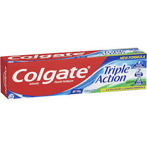 Colgate Triple Action Toothpaste Original Mint Flavour Tube 110g