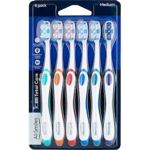 All Smiles Total Care Pro Toothbrush Medium 6pack