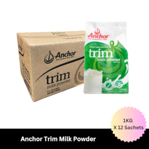 Anchor Instant Trim Milk Powder 1KG X 12 Bags