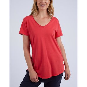 Womenswear: vee tee bitter red