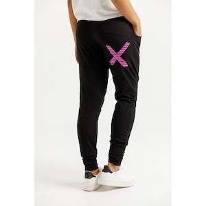 Apartment pants black candy stripe X