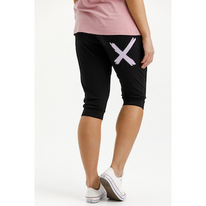 3/4 apartment pant black lilac X