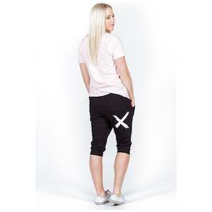 3/4 apartment pants black/white X