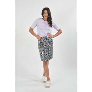 printed lightweight skirt with centre back vent