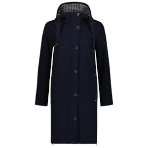 Womenswear: Rachel long lined soft shell blue