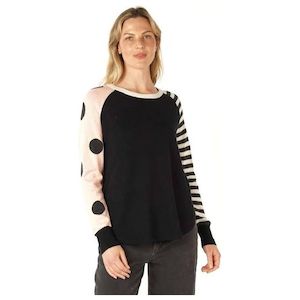 Womenswear: Spot + Stripe Crew black