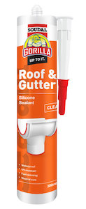 Hardware - domestic: Gorilla Roof & Gutter Silicone Sealant 300ml Clear