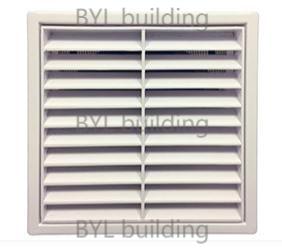 Hardware - domestic: Fixed Louvre Grille 125mm White Plst