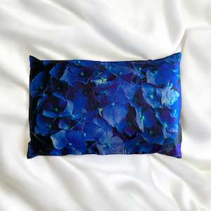 Silk Pillowcase Blue Hydrangea