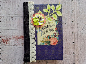 The Language of Flowers Altered Book Junk Journal Unpinned Creative