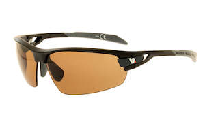 PHO Matt Black Frame with Amber POLARISED bifocal lenses