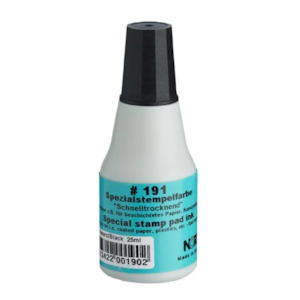 Ink Pads: Noris 191 Ink Bottle - suitable for glossy or non porous surfaces