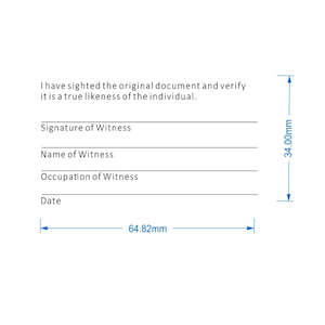 Custom Text Stamps: AML Verify Stamp - I have sighted the original document - 4926