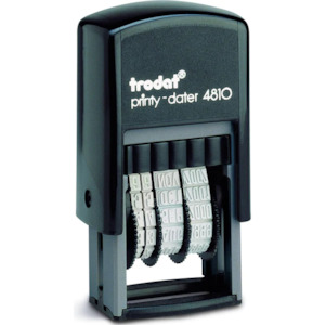 Date Stamps: Todat 4810 Self Inking 3.8mm Date Stamp