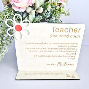 New Arrivals: Teacher Gift: Teacher Plaque with custom name