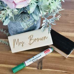 New Arrivals: Teacher Gift: Personalised Whiteboard Eraser plus whiteboard marker