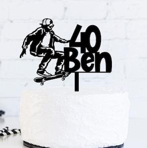 Skateboarder Cake Topper (1)