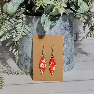 Earrings: Red Starburst