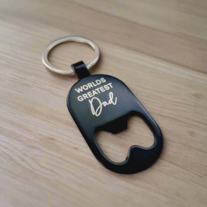 Fathers Day: Worlds Greatest Dad/Mum Engraved Keyring