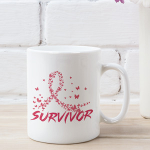 Custom Mugs: Breast Cancer Survivor Mug