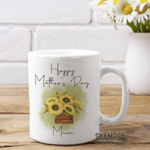 Custom Mugs: Happy Mothers Day Sunflowers - Mug