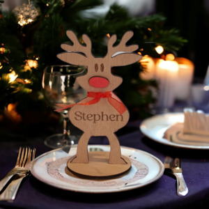 Christmas Ornaments: Christmas Reindeer Place Name