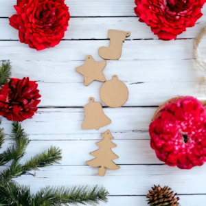 Christmas Ornaments: Blank MDF Shapes