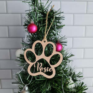 Paw Print Pet Christmas Decoration