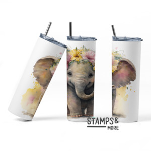 Baby Elephant -  20oz Skinny Tumbler