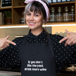 Teacher Gifts: If you don't like the food, drink more wine - Apron