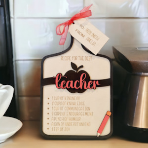 Teacher Gifts: Recipe for the best teacher - Teacher Gift