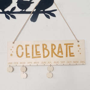 Teacher Gifts: Wooden Calendar - Celebrate