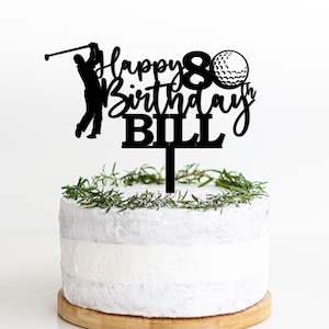 Gifts For Him: Golf Cake Topper (3) - any age ending in zero