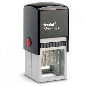 Date Stamps: Trodat 4724 3mm Self Inking Date Stamp 40x40mm