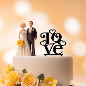 Simple Love Wedding Cake Topper (9)